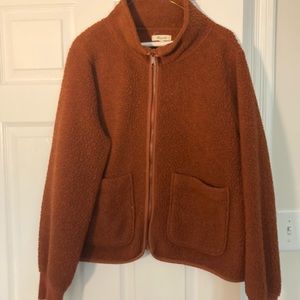 Madewell Terra Cotta Sherpa Fleece